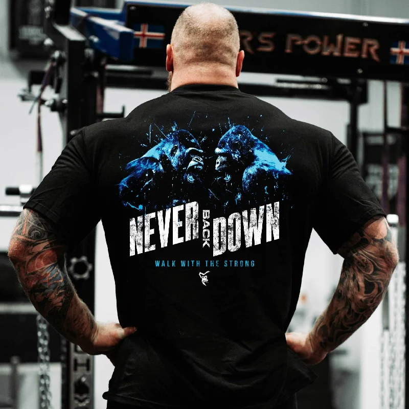 Personalized T-Shirts for Birthdays-Never Back Down T-Shirt