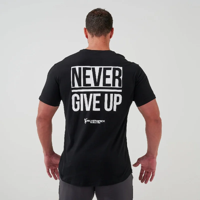 Custom T-Shirts with Forest Designs-Never Give Up T-Shirt