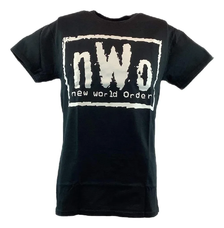 Custom T-Shirts for Trendy Looks-nWo White Logo New World Order Mens Black T-shirt