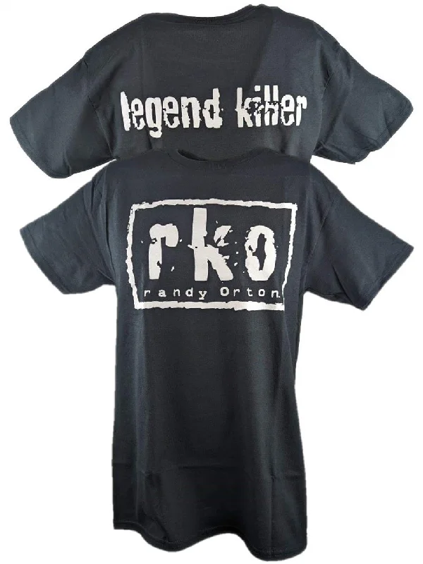 Custom T-Shirts with Custom Colors-Randy Orton RKO Legend Killer Mens Black T-shirt