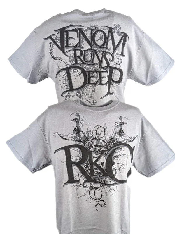 Custom T-Shirts with Unique Artwork-Randy Orton RKO Venom Runs Deep Mens T-shirt