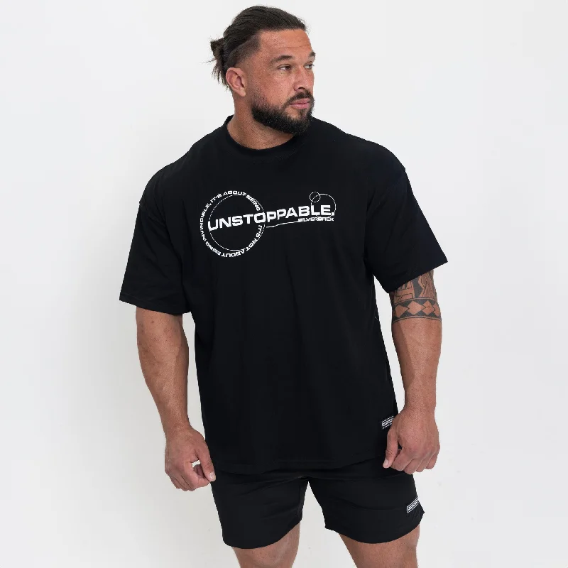 Custom T-Shirts with Breathable Fabric-Invincible T-Shirt Black