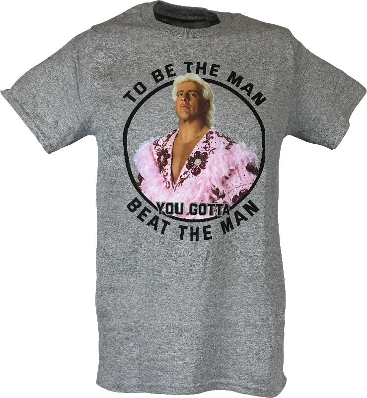 Custom T-Shirts for Artists-Ric Flair To Be The Man Gotta Beat Man WWE Mens T-shirt