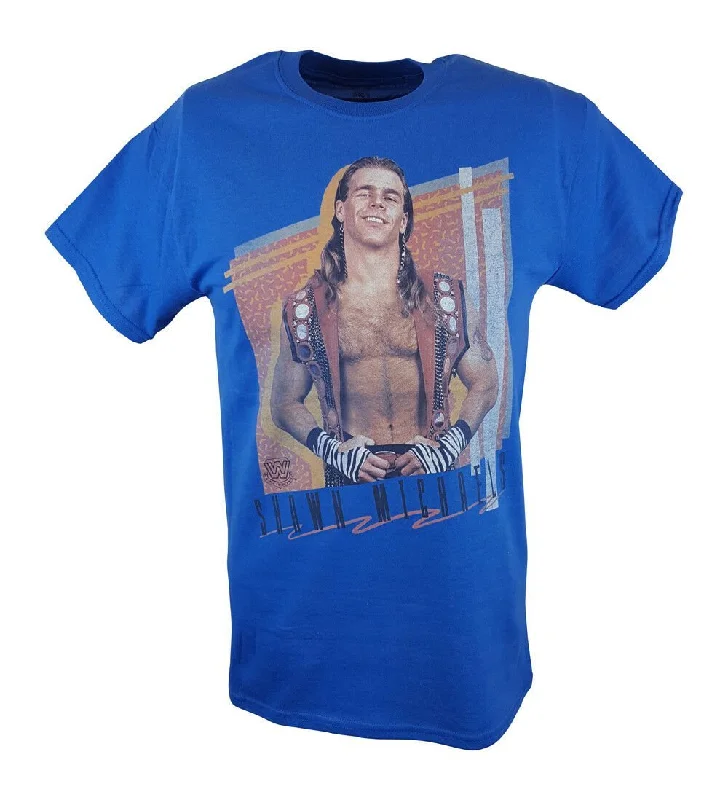 Custom Printed T-Shirts-Shawn Michaels The Showstopper WWE Mens Blue T-shirt