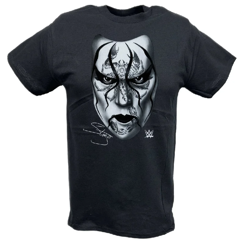 Personalized T-Shirts with Names-Sting Black Scorpion Face WWE Mens T-shirt