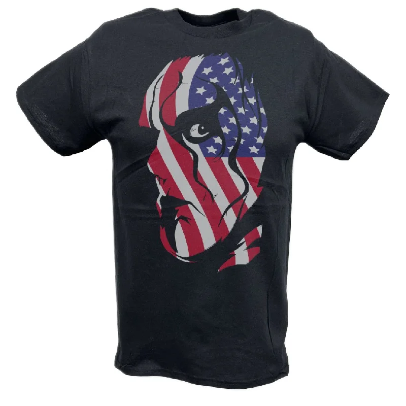 Custom T-Shirts for Corporate Gifts-Sting USA Warrior WWE Mens Black T-shirt