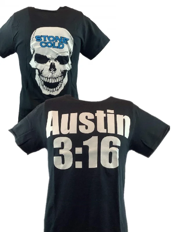 Custom T-Shirts with Designs-Stone Cold Steve Austin 3:16 White Skull T-shirt