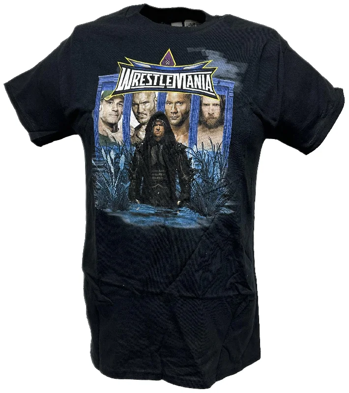 Custom T-Shirts for Vintage Clothing-Wrestlemania 30 WWE Undertaker Batista Daniel Bryan Swamp T-shirt