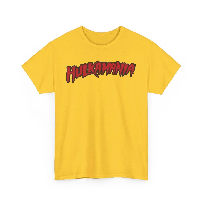 Custom T-Shirts for Plant Lovers-Hulk Hogan Hulkamania Red Logo Mens Yellow T-shirt