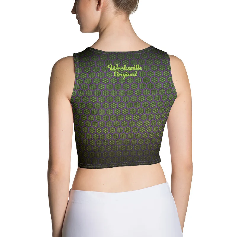 Custom T-Shirts with Custom Colors-HexaFlower Cropped Tank Top